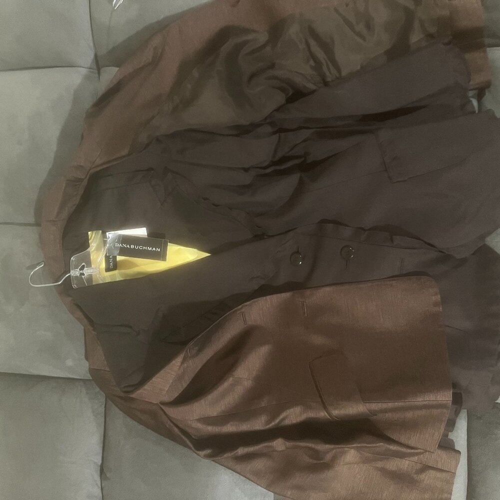 Dana Buchman Brown Mini Skirt Set Size 14